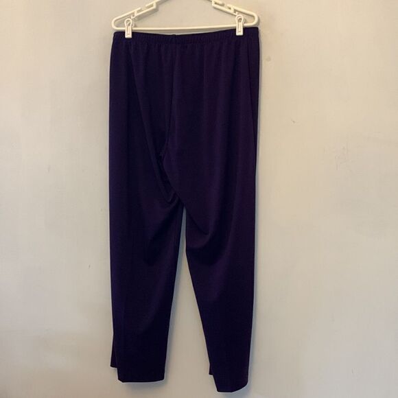 Cathy Daniels short length purple pants Size 1X NWT - Picture 4 of 6